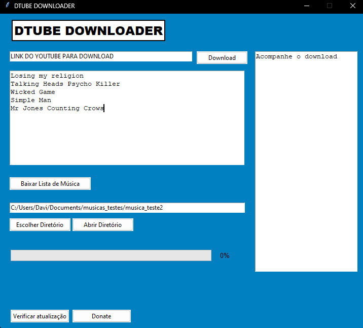 Imagem do aplicativo DTUBE Downloader